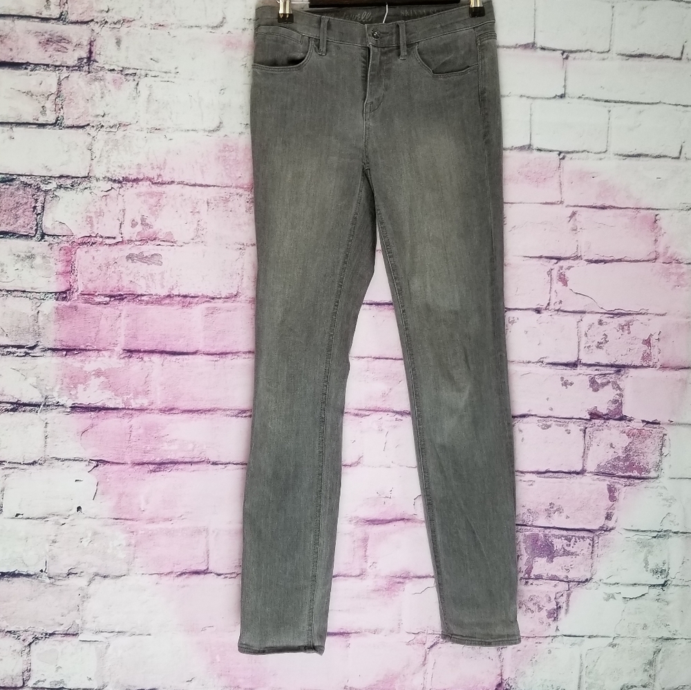 MADEWELL SKINNY SKINNY ANKLE JEANS THUNDER CLOUD GRAY WASH 26